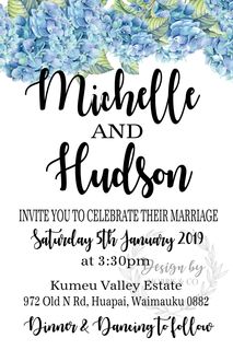 Hydrangea Wedding Invitation