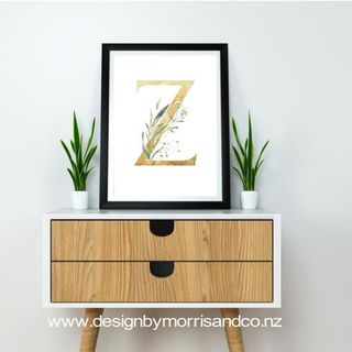 Stunning Gold Floral Letter