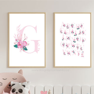 Floral Pink Alphabet