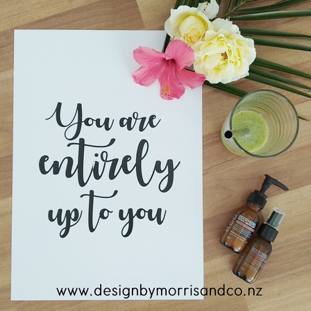 You are entirely up to you!